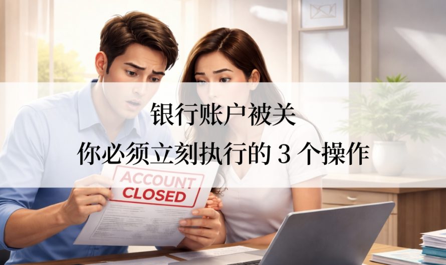 银行账户被关，你必须立刻执行的 3 个操作